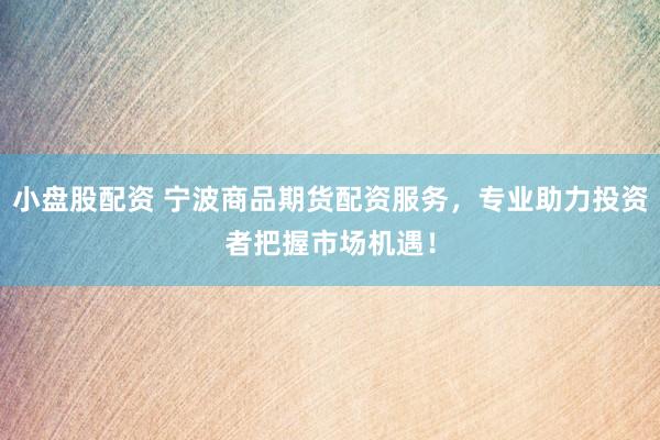 小盘股配资 宁波商品期货配资服务，专业助力投资者把握市场机遇！