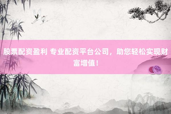 股票配资盈利 专业配资平台公司，助您轻松实现财富增值！